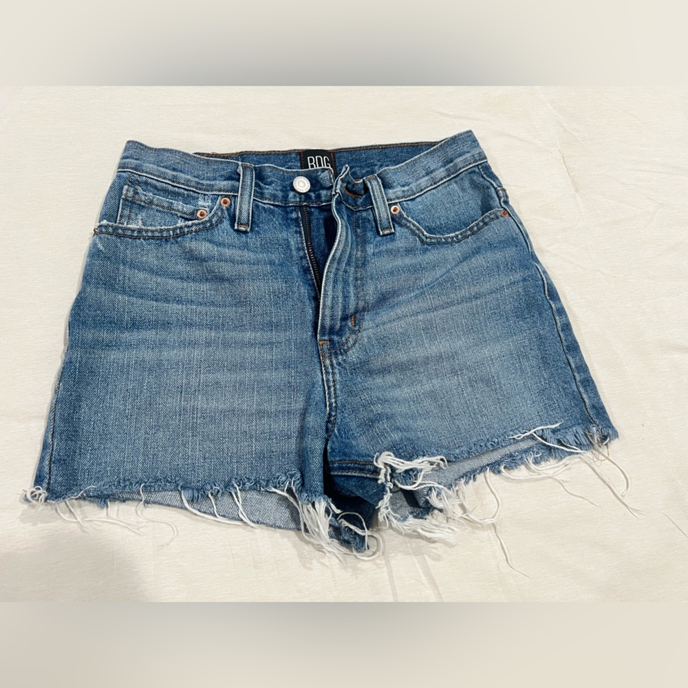 BDG Blue Distressed Denim Cutoff Shorts